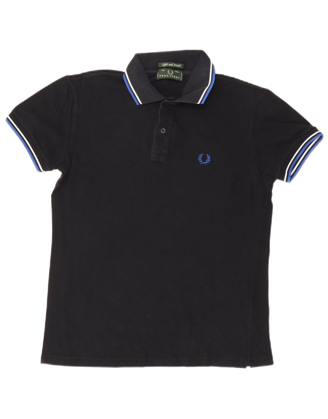 FRED PERRY Ανδρικό πουκάμισο πόλο ανοιχτό και ελαστικό, μεσαίο μπλε βαμβακερό