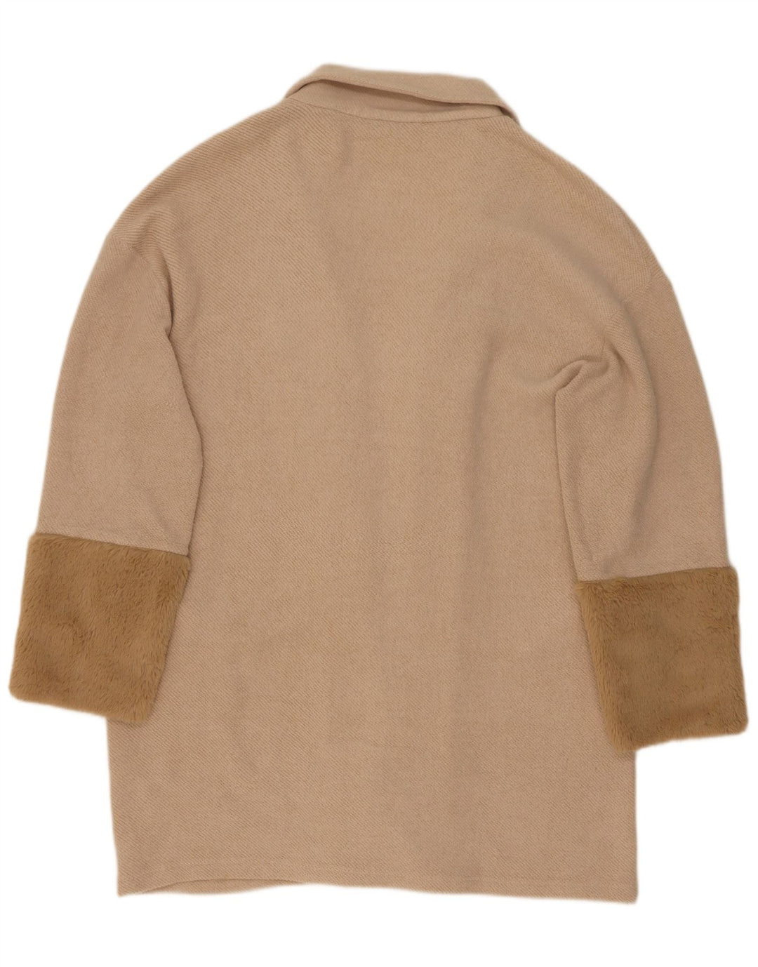 Zara Γυναικείο πουλόβερ Longline Cardigan UK 14 Medium Beige