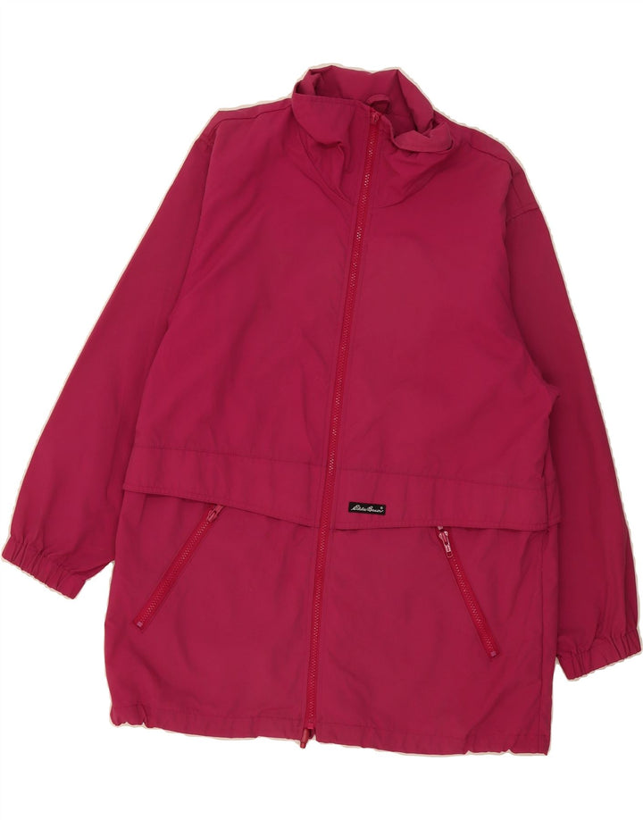 EDDIE BAUER Womens Oversized Rain Jacket UK 14 Medium Pink Polyester Vintage Eddie Bauer and Second-Hand Eddie Bauer from Messina Hembry 