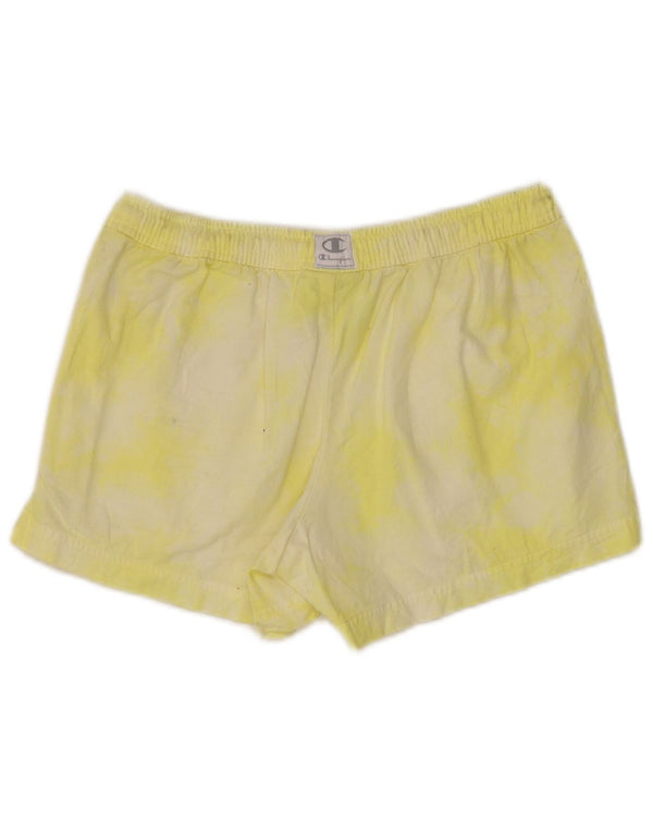 Champion γυναικείο αθλητικό σορτς UK 6 XS Yellow Tie Dye Cotton