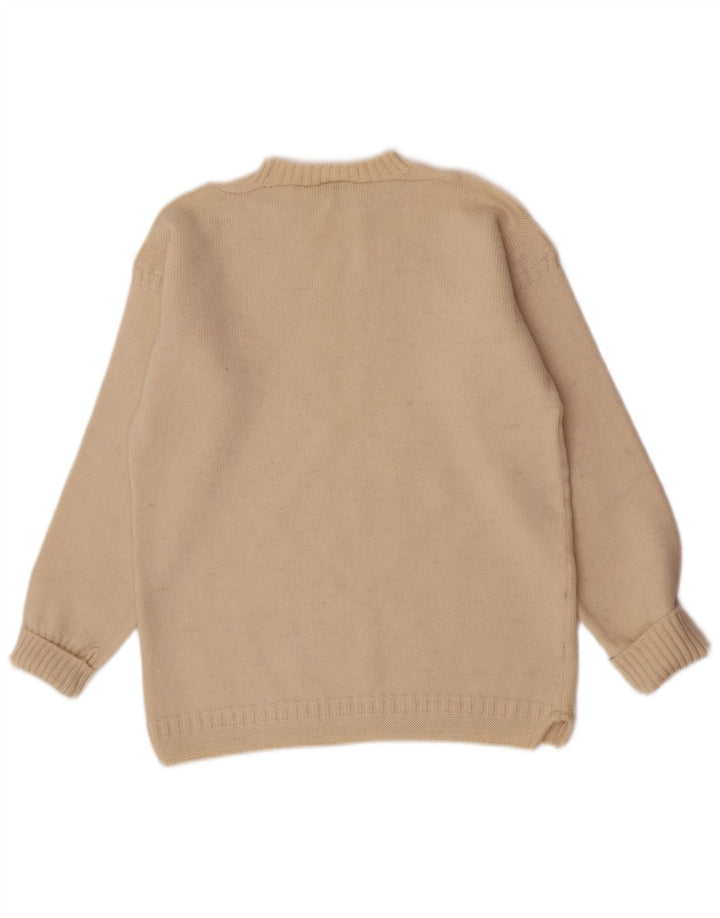 Ανδρικό πουλόβερ με λαιμόκοψη Bridgedale EU 38 Small Beige Wool