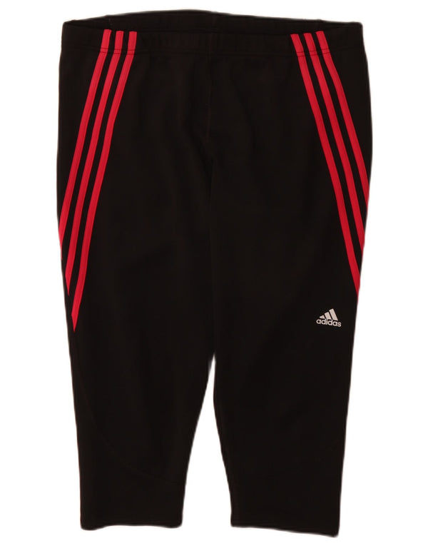Adidas Γυναικεία Κάπρι Κολάν UK 20/22 XL Μαύρο Πολυεστέρα Sports