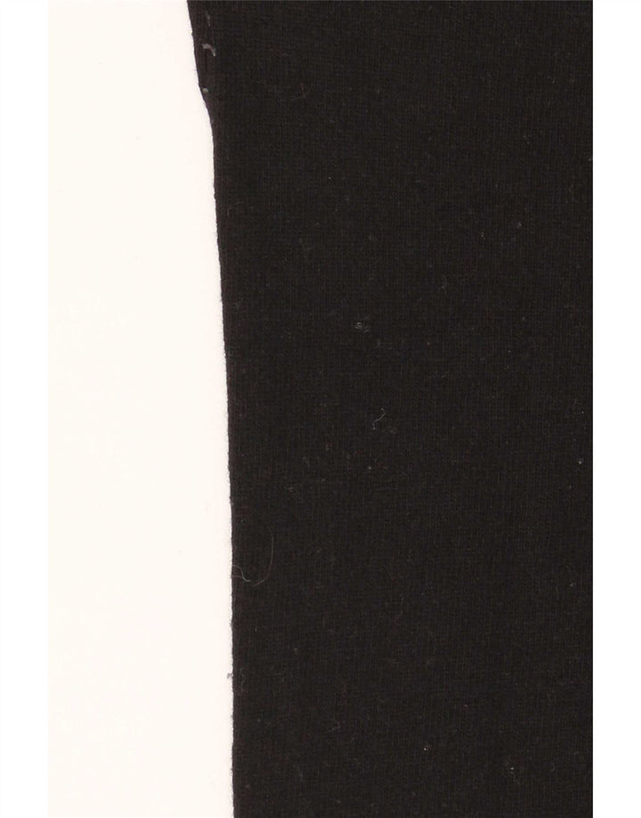 Γυναικείο πουλόβερ Benetton με ρολό λαιμόκοψη UK 10 Small Black Wool