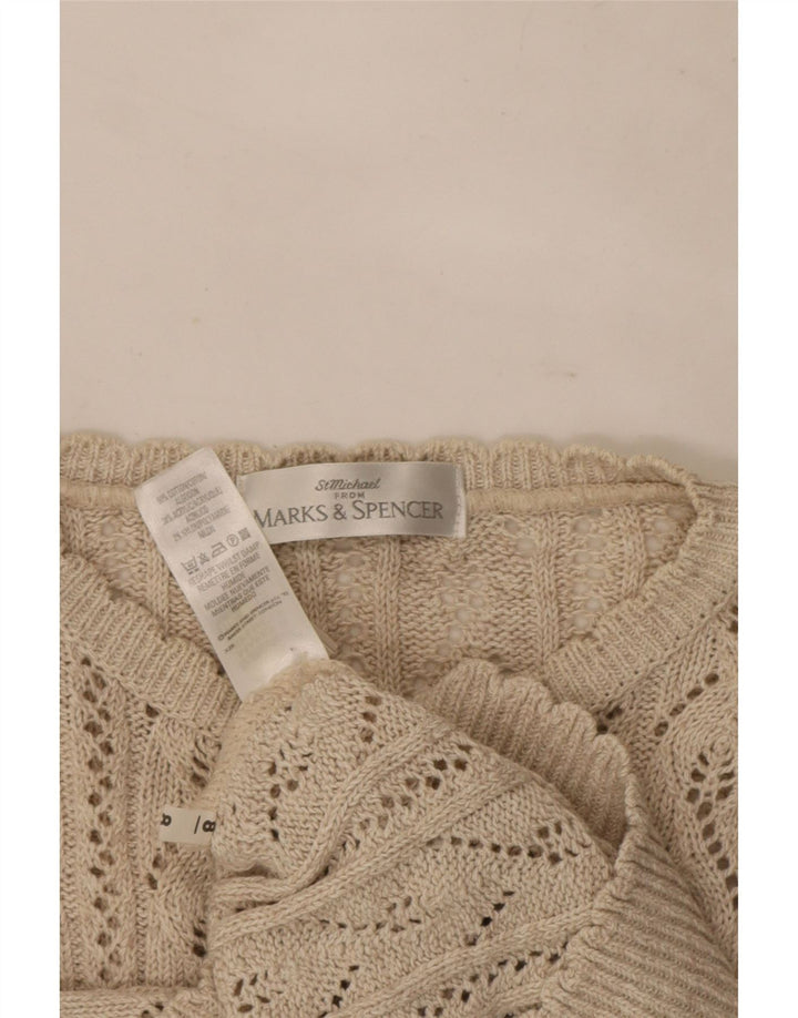 Marks & Spencer Γυναικεία ζακέτα πουλόβερ UK 12 μεσαίου μπεζ ακρυλικό