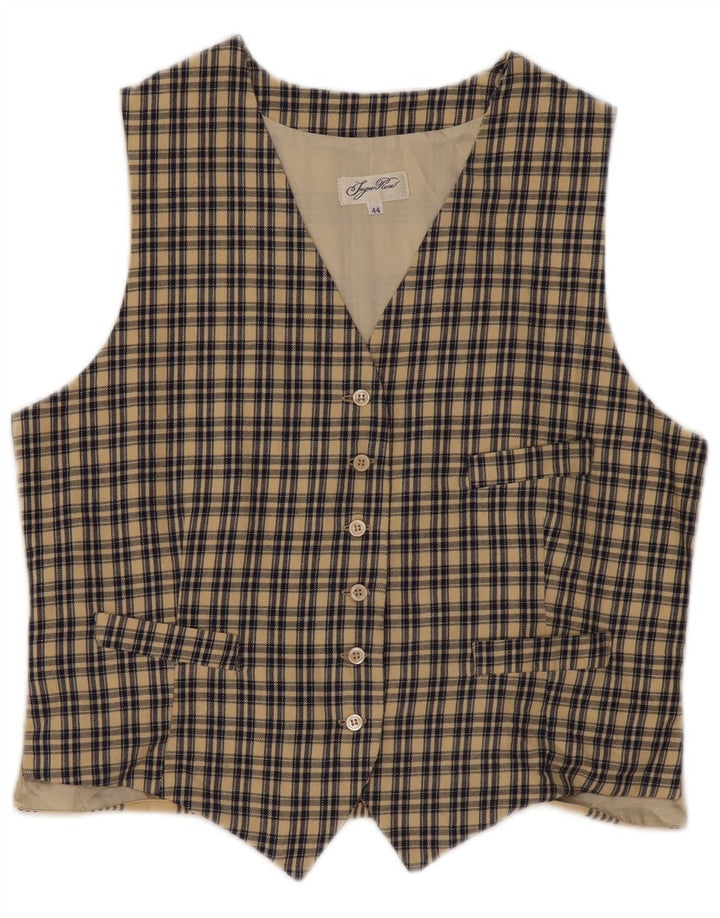Ingro Rose Γυναικείο Γιλέκο IT 44 Medium Beige Check Cotton