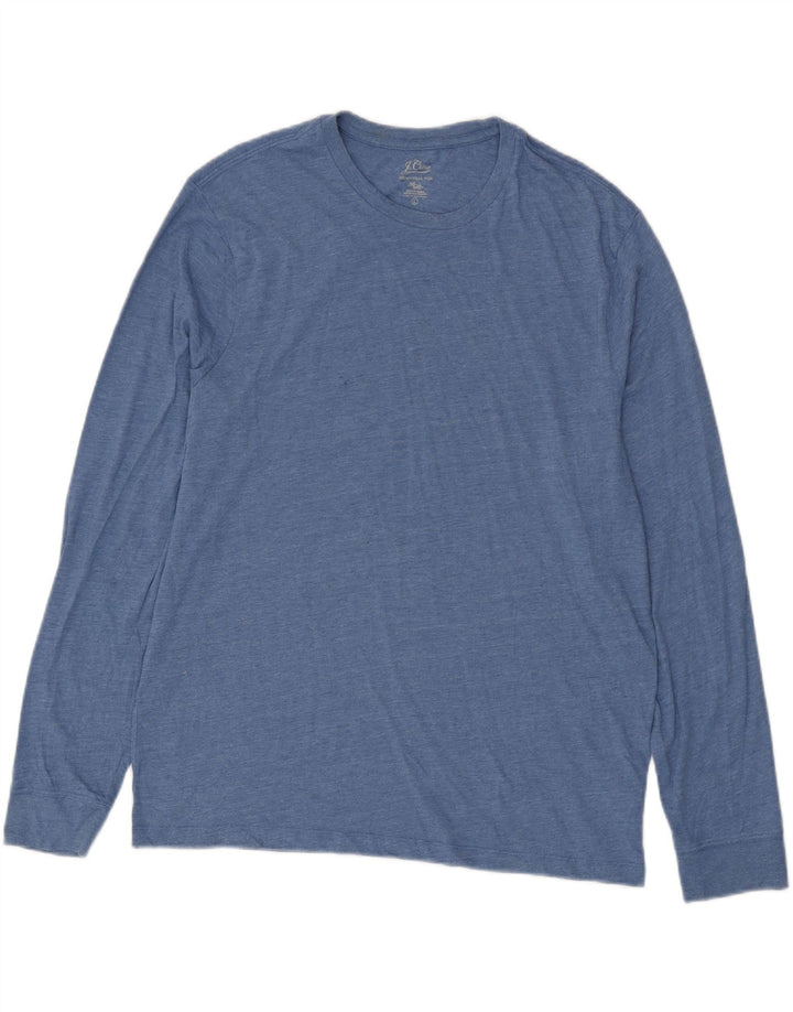 Ανδρικό τοπ J. Crew μακρυμάνικο μεγάλο μπλε βαμβακερό
