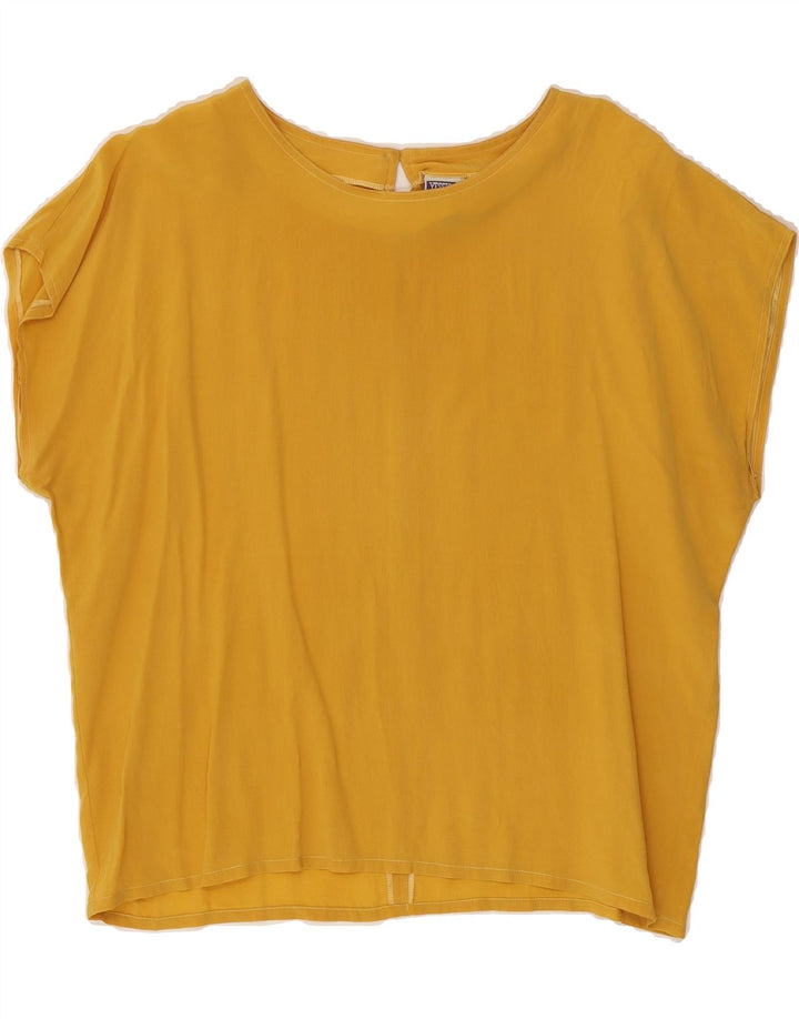 YESSICA Womens Oversized Blouse Top IT 40 Small Yellow Silk Vintage Yessica and Second-Hand Yessica from Messina Hembry 
