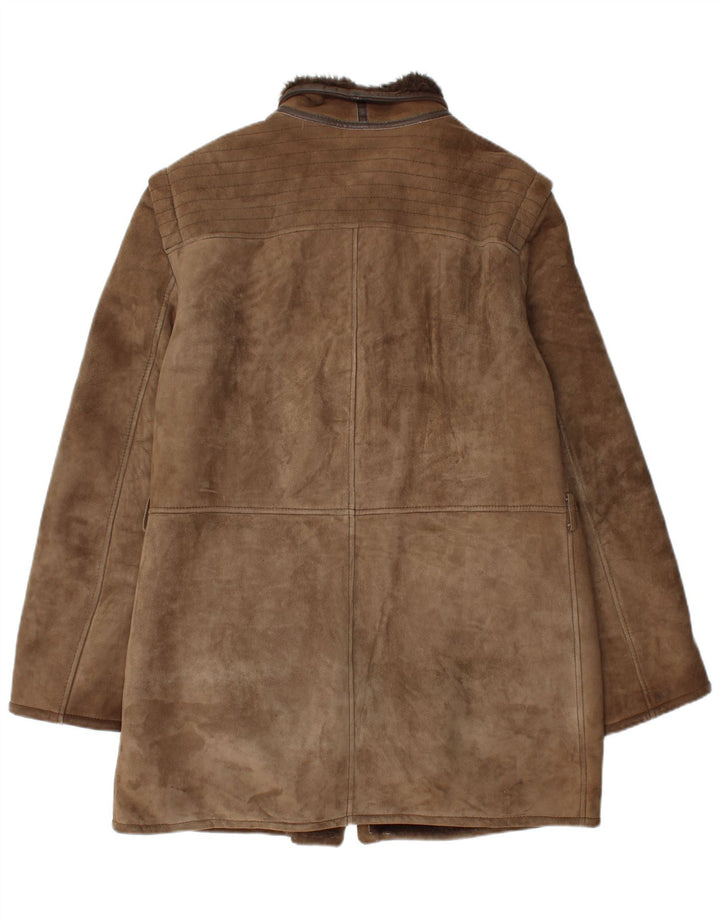 Vintage Ανδρικό παλτό Shearling UK 40 Large Brown Shearling