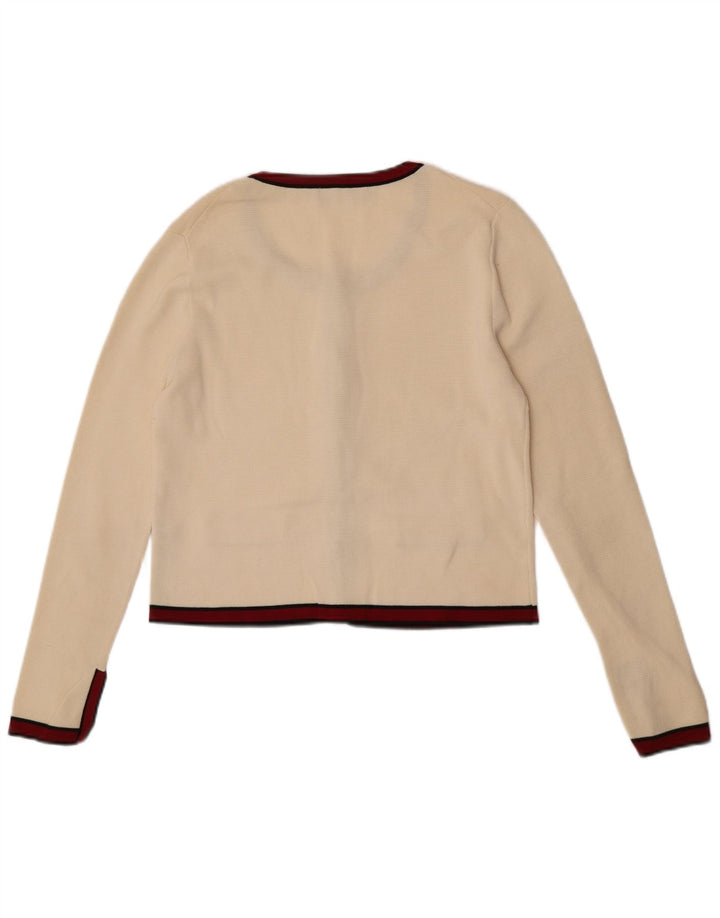 Zara Γυναικεία Ζακέτα Crop UK 12 Medium Off White