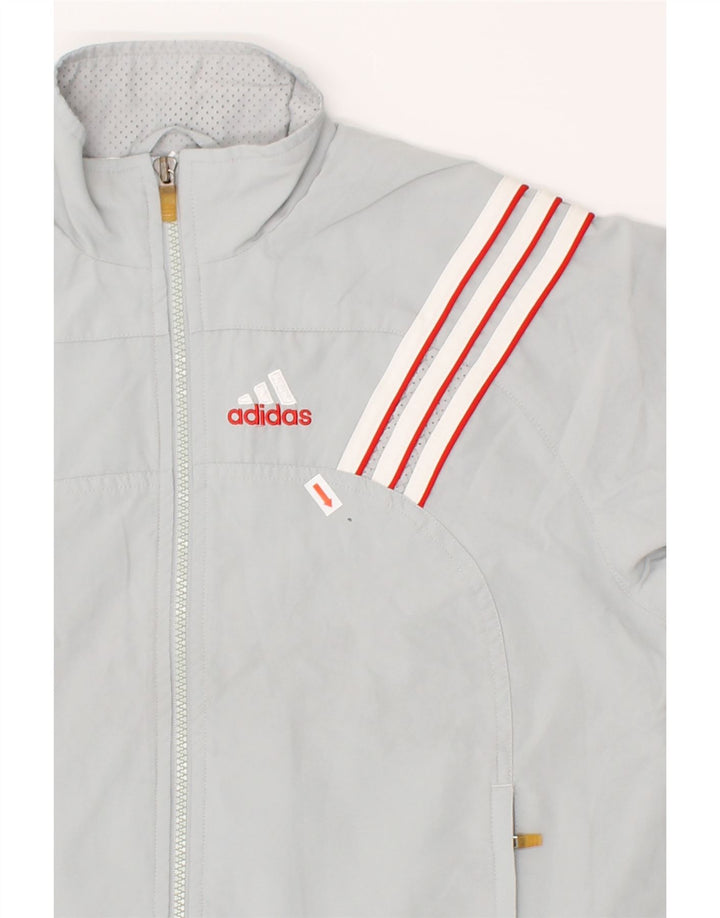 ADIDAS Boys Tracksuit Top Jacket 11-12 Years Grey Polyester Vintage Adidas and Second-Hand Adidas from Messina Hembry 