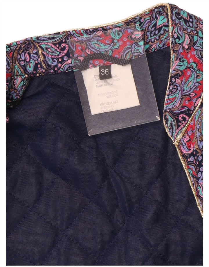 Vintage γυναικείο τζάκετ IT 36 Small Purple Paisley Viscose