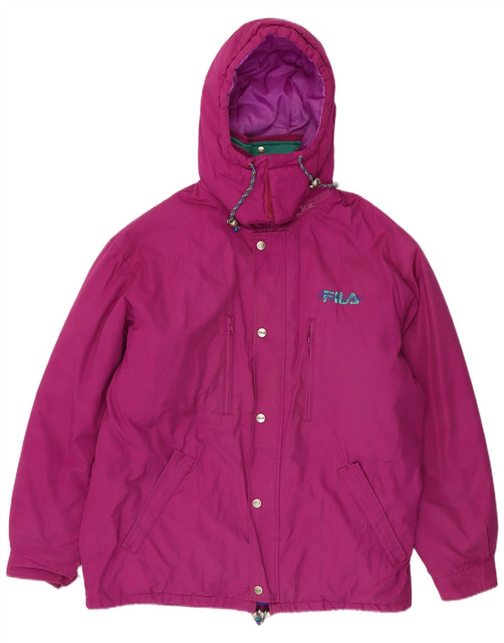 Ανδρικό μπουφάν με κουκούλα Fila UK 42 XL Pink Polyester