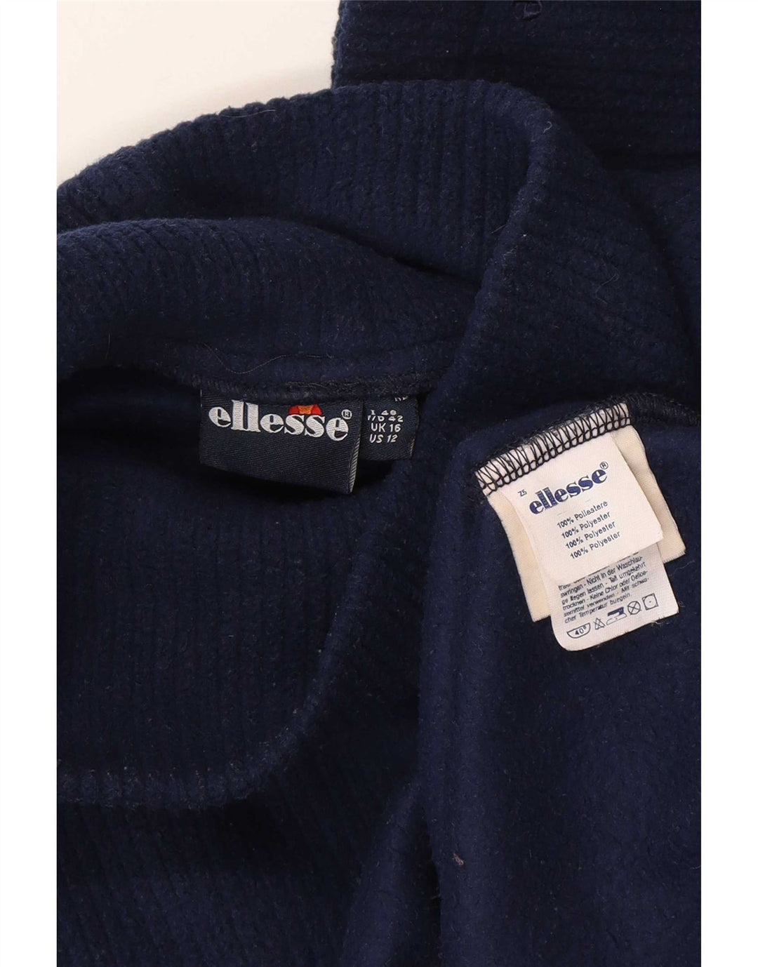 Ellesse γυναικείο υπερμεγέθη Fleece Jumper UK 16 Large Navy Blue Polyester