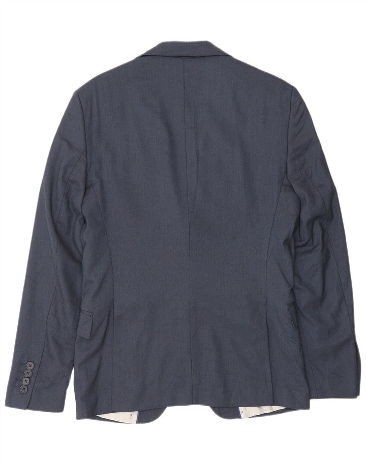 Zara Ανδρικό μπουφάν σακάκι με 2 κουμπιά EU 46 Small Navy Blue Viscose