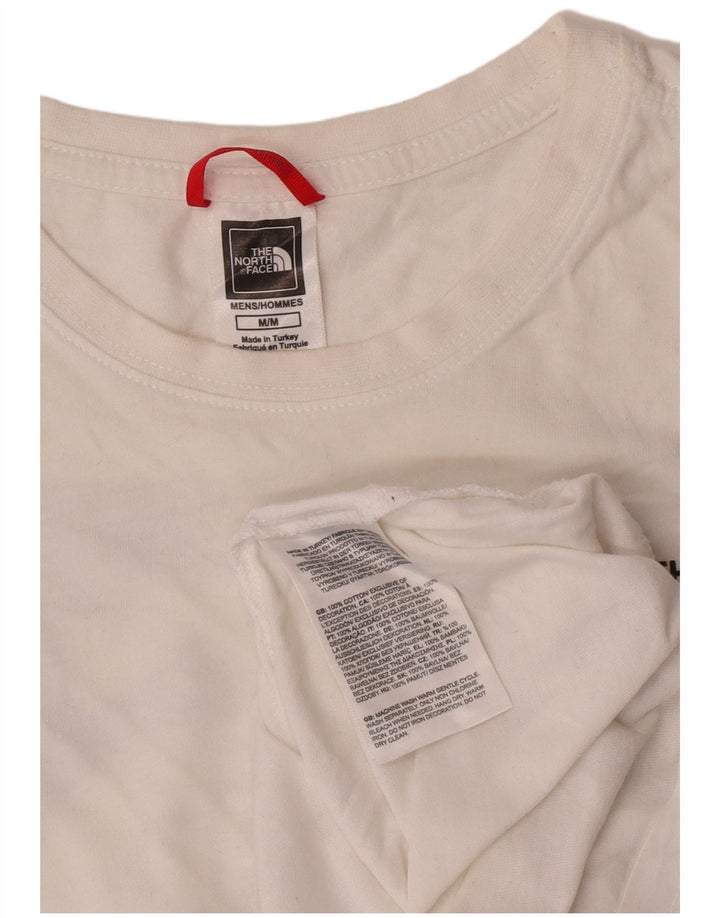Ανδρικό γραφικό T-Shirt North Face Top από μεσαίο λευκό βαμβακερό