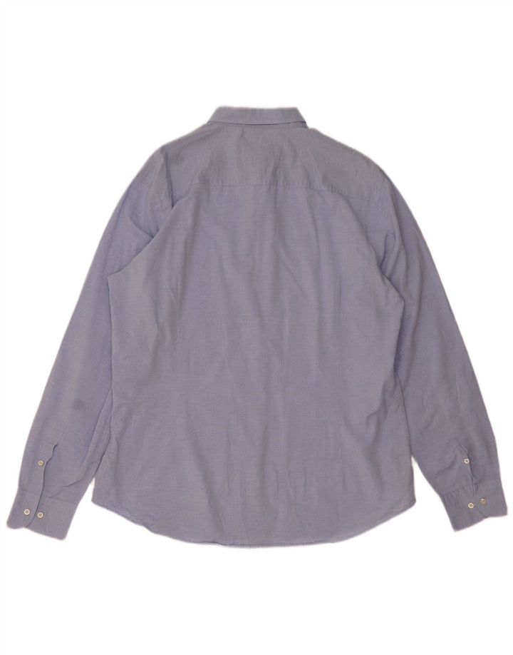 Ανδρικό πουκάμισο Massimo Dutti 2XL Βαμβακερό Μπλε ρίγες
