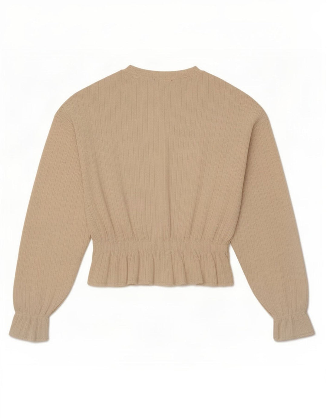 Zara Γυναικεία μπλούζα Relaxed Fit Top UK 10 Small Beige Polyester