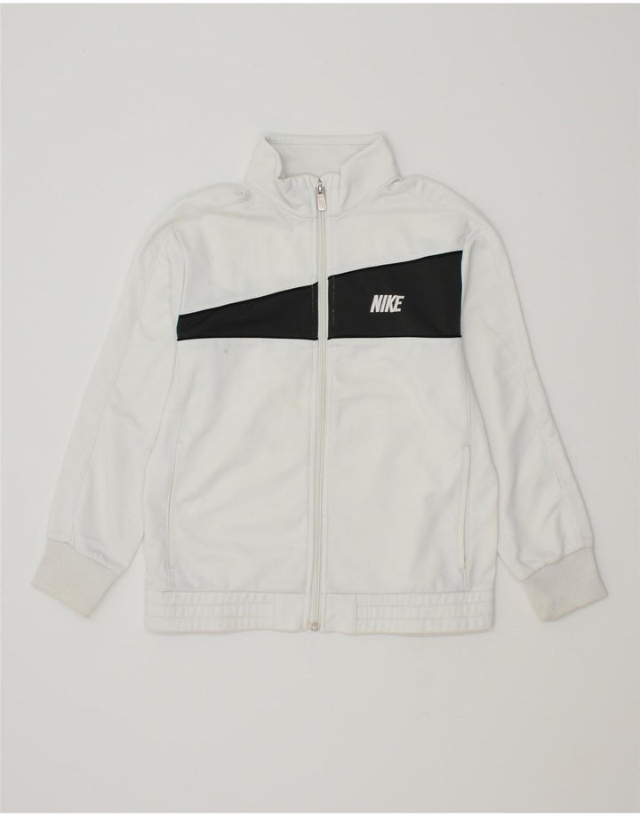 Μπουφάν NIKE Boys αθλητική φόρμα 10-11 ετών μεσαίου λευκού χρώματος