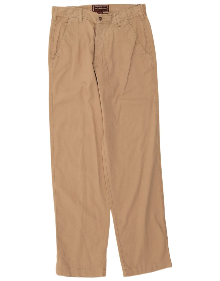MARLBORO CLASSICS Mens Straight Chino Trousers EU 48 Medium W32 L33 Beige