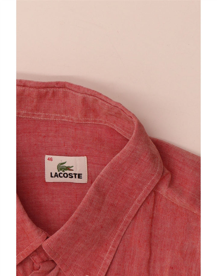 Ανδρικό κοντομάνικο πουκάμισο LACOSTE 46 2XL Κόκκινο