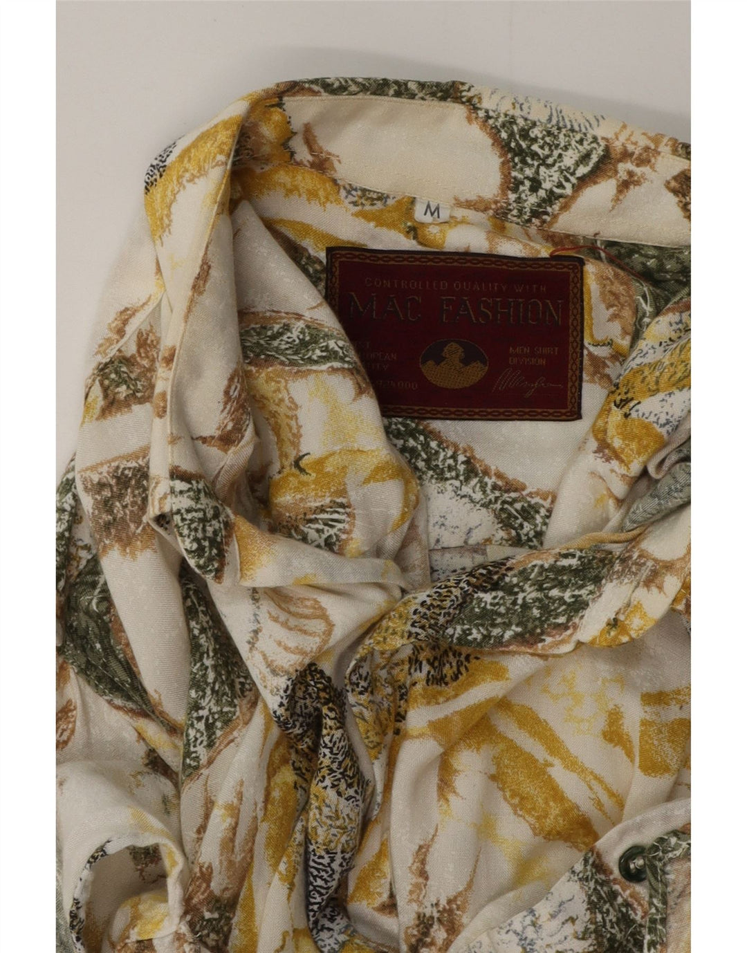 Ανδρικό κοντομάνικο πουκάμισο MAC Medium Beige Floral