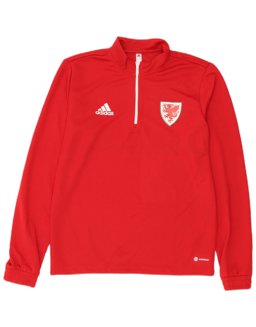 Adidas ανδρική φόρμα πουλόβερ με φερμουάρ Aeroready Top Μεσαίο κόκκινο πολυεστέρα