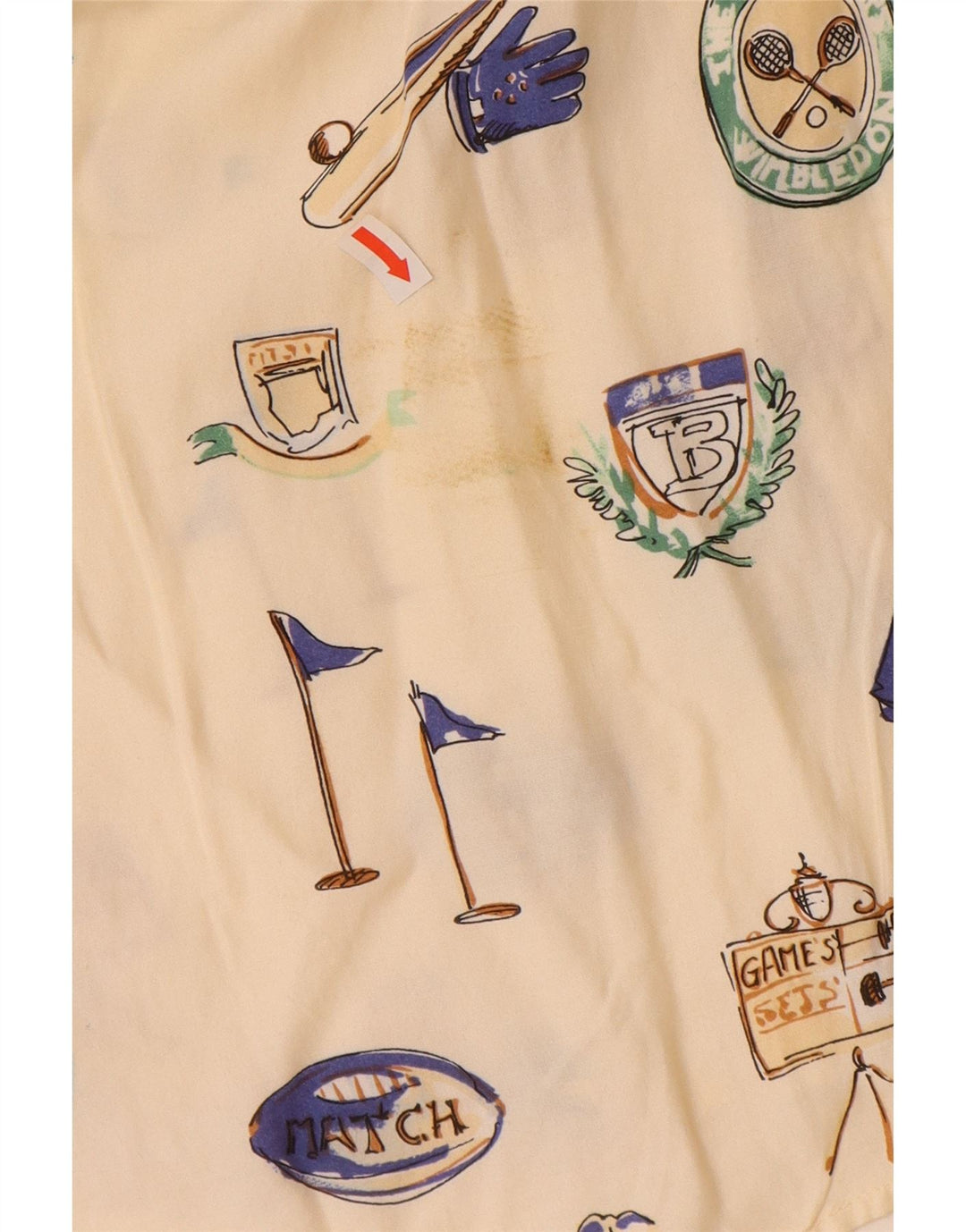 Ανδρικό κοντομάνικο γραφικό ανδρικό πουκάμισο BARONI μεγάλο σε λευκό βισκόζη