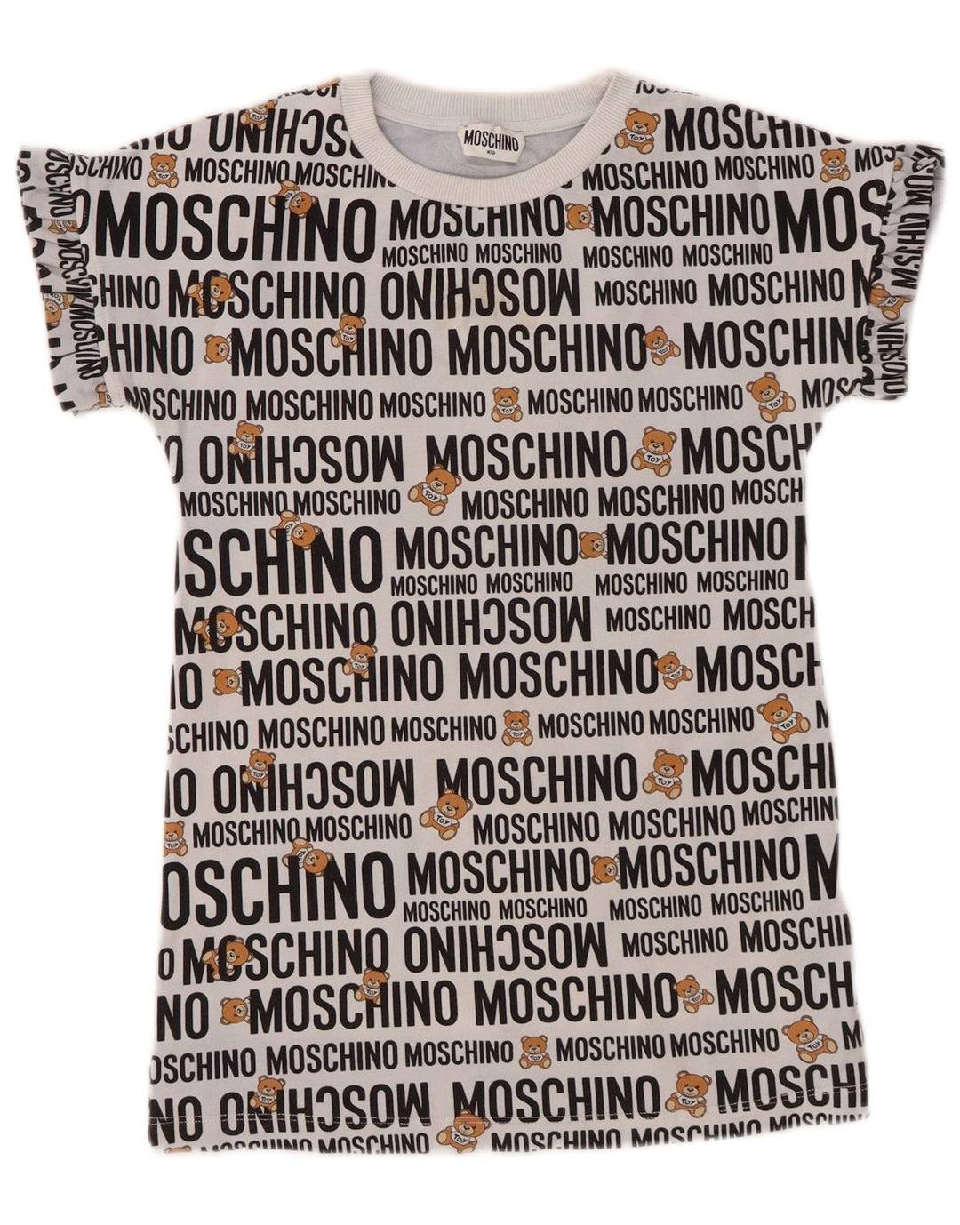 Γραφικό T-Shirt για κορίτσια MOSCHINO Τοπ 7-8 ετών γκρι βαμβακερό