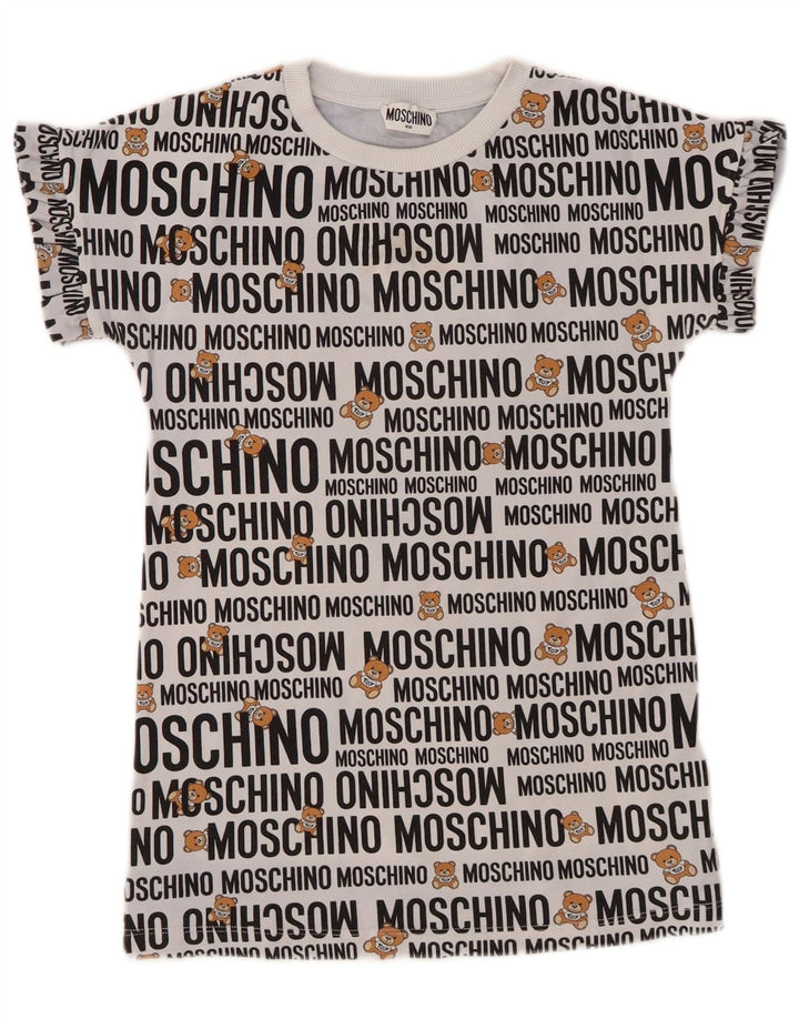 Γραφικό T-Shirt για κορίτσια MOSCHINO Τοπ 7-8 ετών γκρι βαμβακερό