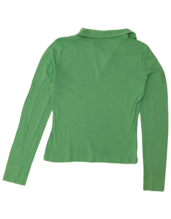 Γυναικείο μακρυμάνικο μπλουζάκι πόλο Benetton UK 10 Small Green