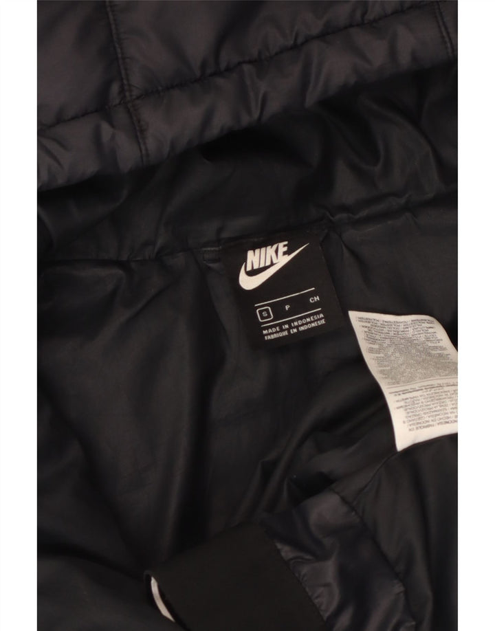 Γυναικείο μπουφάν Nike με κουκούλα UK 10 Small Black Polyester
