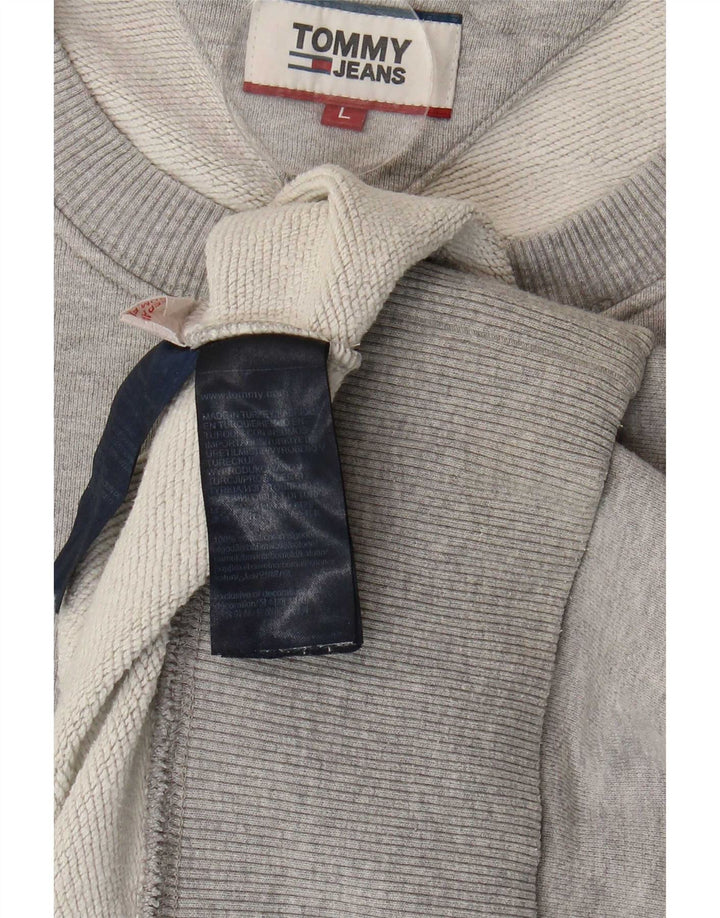 Ανδρικό φούτερ Tommy Hilfiger Jumper με μεγάλο γκρι βαμβακερό φούτερ