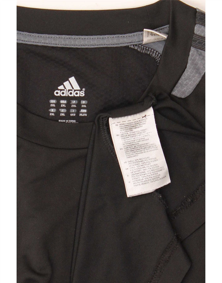 Ανδρικό T-Shirt Adidas Climacool Top 2XL Μαύρο Colourblock Πολυεστέρας