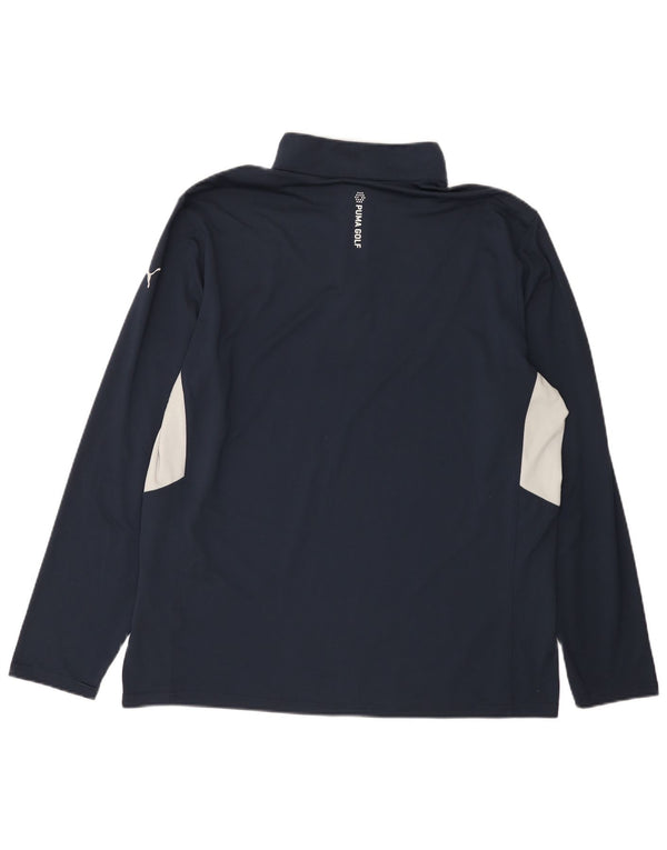 Ανδρική φόρμα πουλόβερ με φερμουάρ Puma Top XL Navy Blue Colourblock