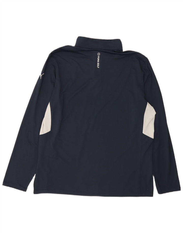 Ανδρική φόρμα πουλόβερ με φερμουάρ Puma Top XL Navy Blue Colourblock