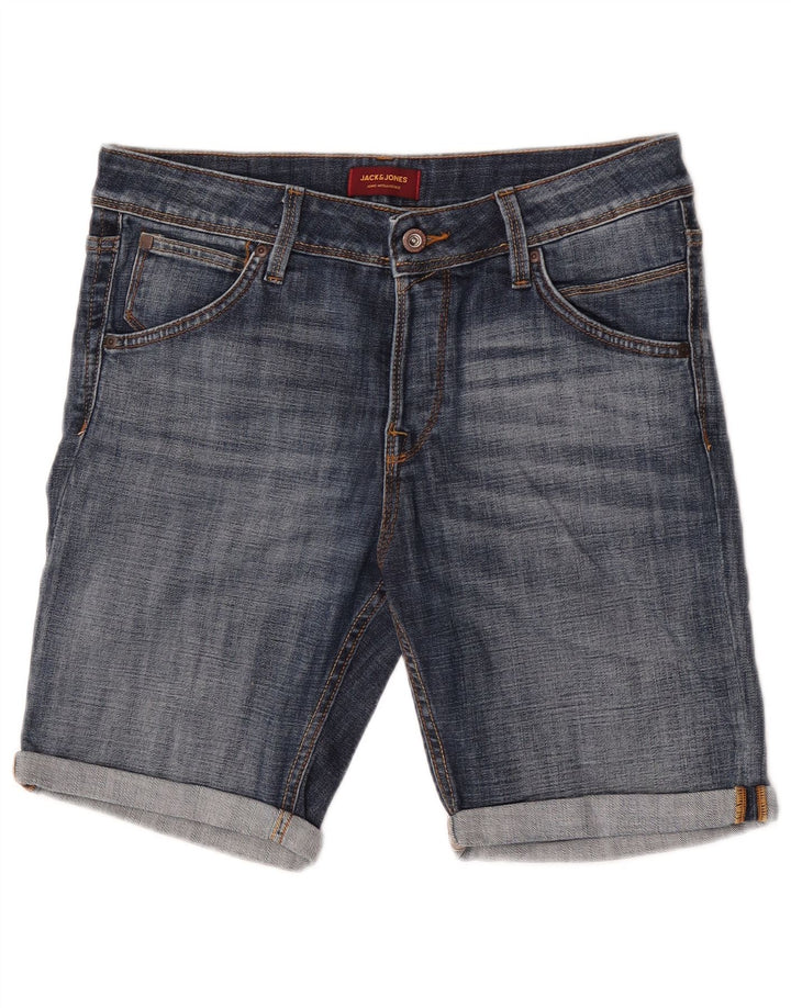 Jack & Jones Ανδρικό τζιν σορτς μεσαίο W32 μπλε βαμβακερό