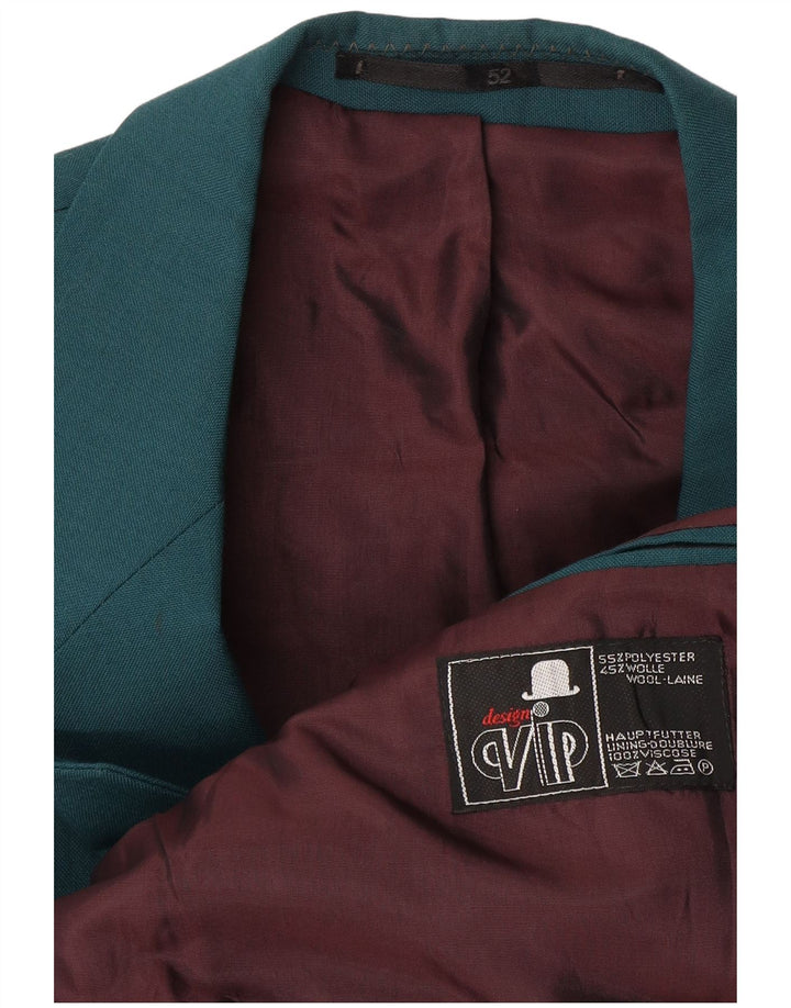 Ανδρικό σακάκι σακάκι με διπλό στήθος VIP IT 52 XL πράσινο μαλλί