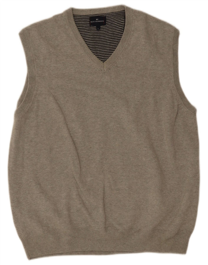 Marks & Spencer Ανδρικό Μπλε Γιλέκο Harbor Tank Top Μεγάλο γκρι βαμβακερό