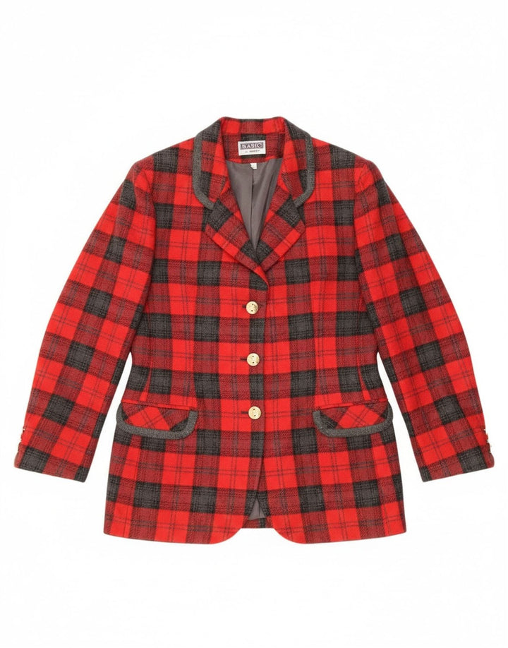 Bagarry Γυναικείο τζάκετ σακάκι με 3 κουμπιά IT 44 μεσαίο κόκκινο μαλλί