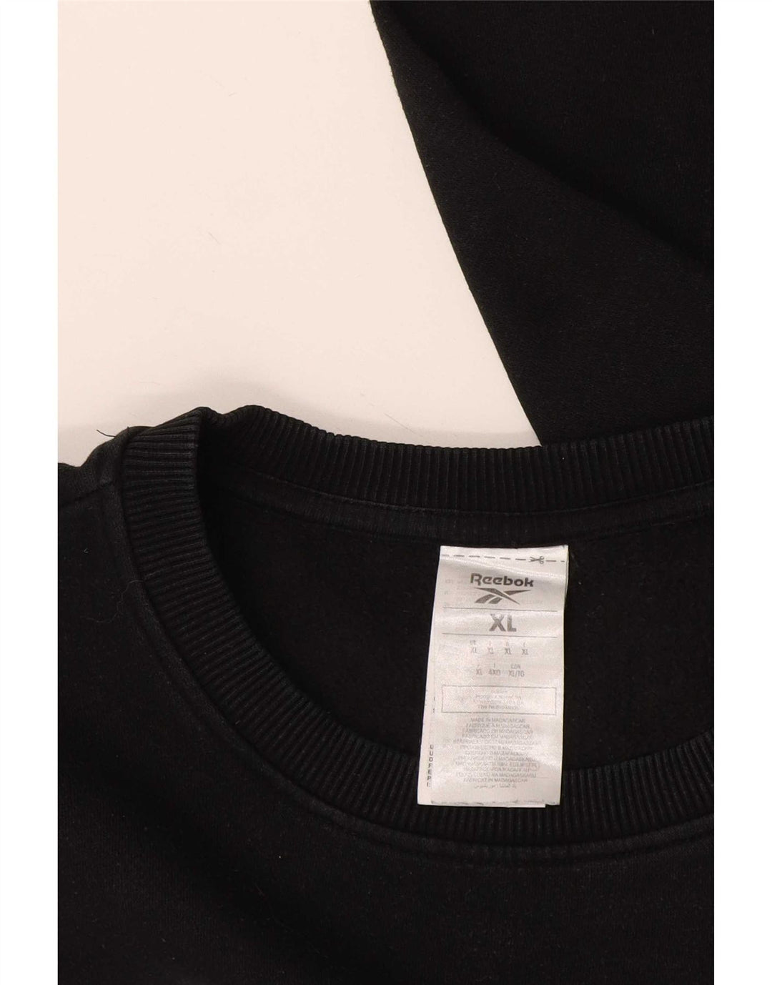 Ανδρικό γραφικό φούτερ Reebok Jumper XL Μαύρο βαμβακερό