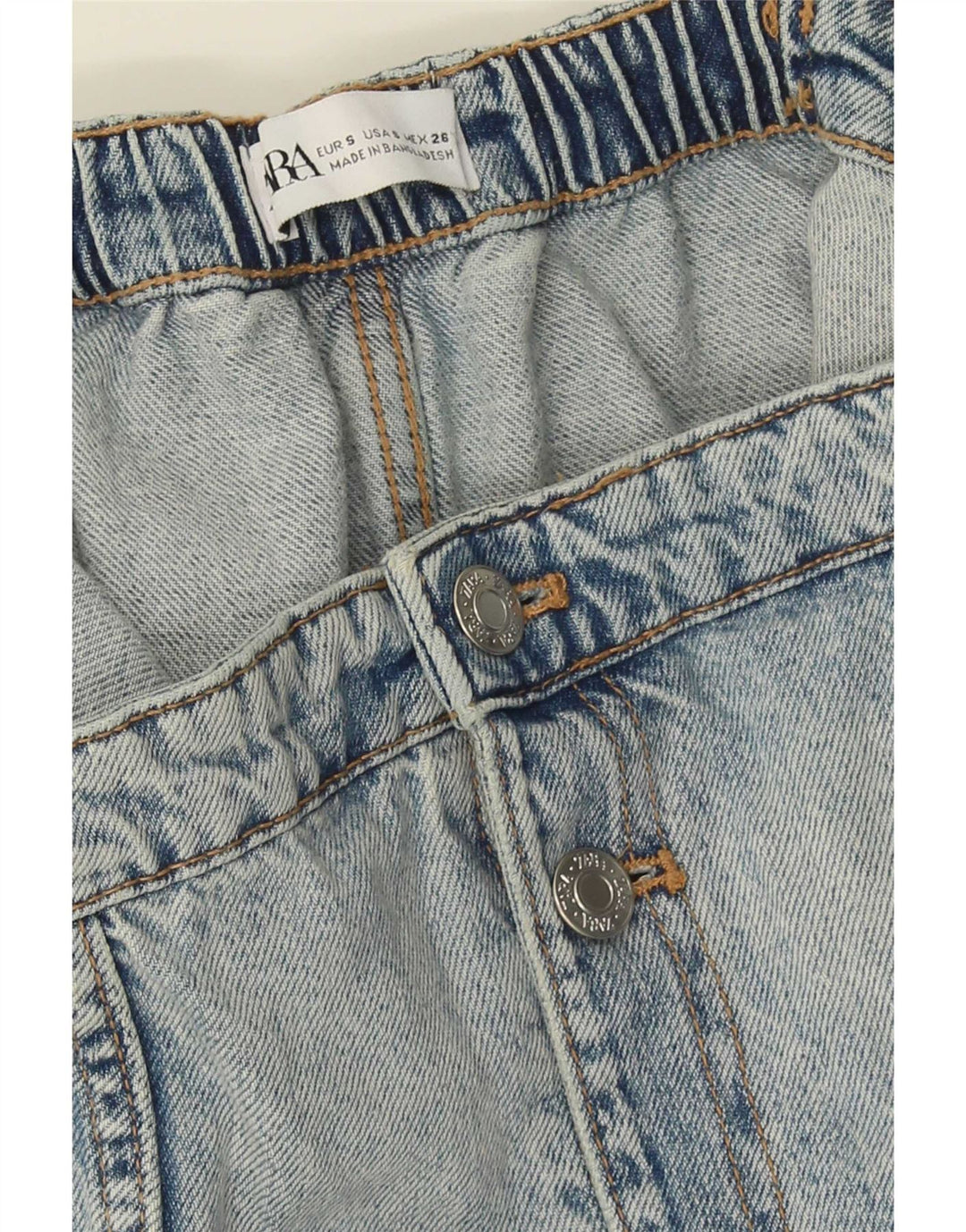 Zara Γυναικεία τζιν στράπλες φόρμα UK 10 Small Blue