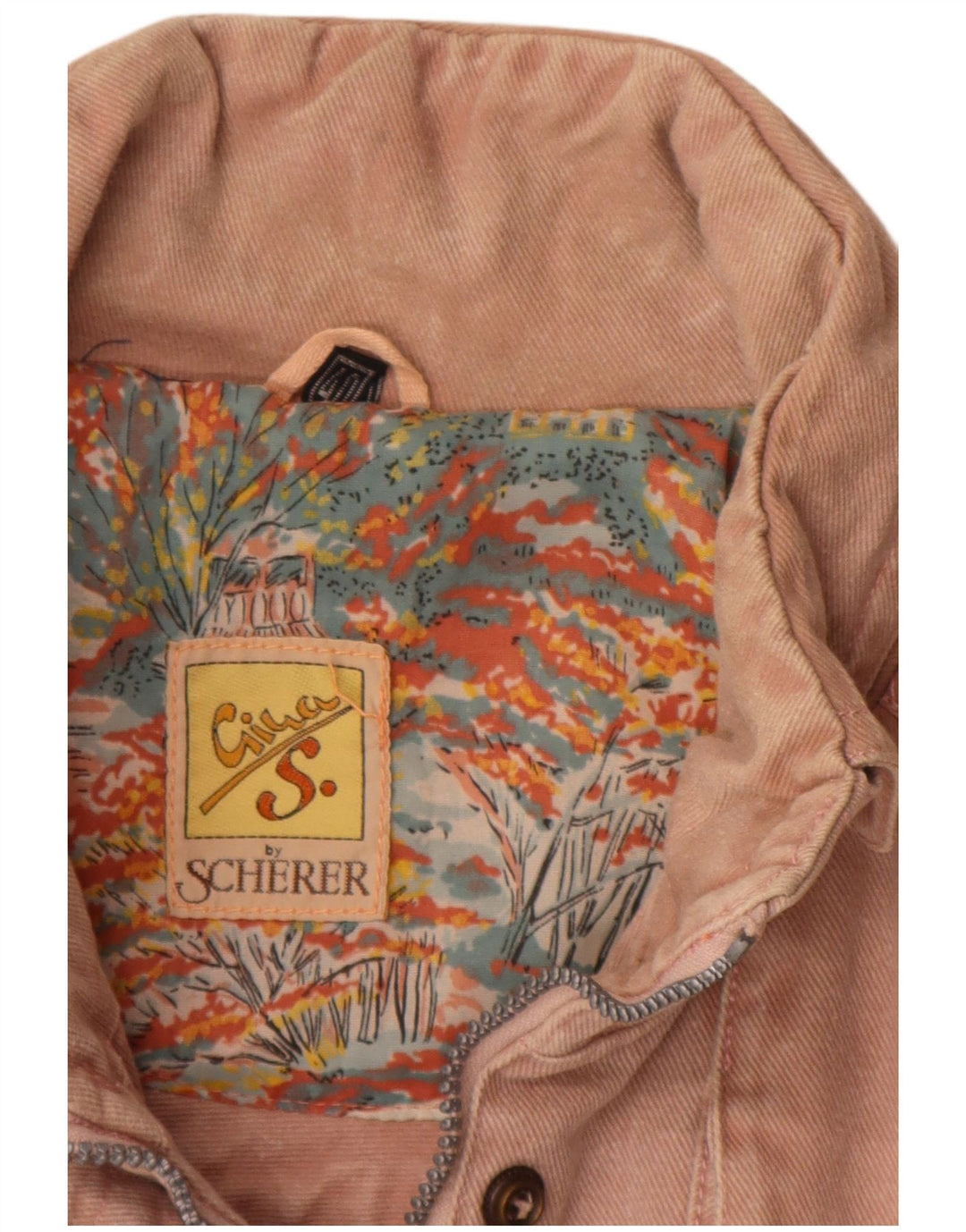 SCHERER Womens Windbreaker Coat EU 40 Medium Pink Cotton