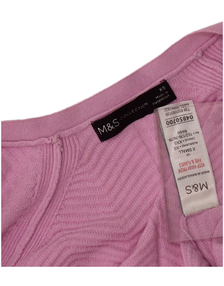 Γυναικεία ανοιχτή ζακέτα MARKS & SPENCER UK 10 Small Pink Chevron