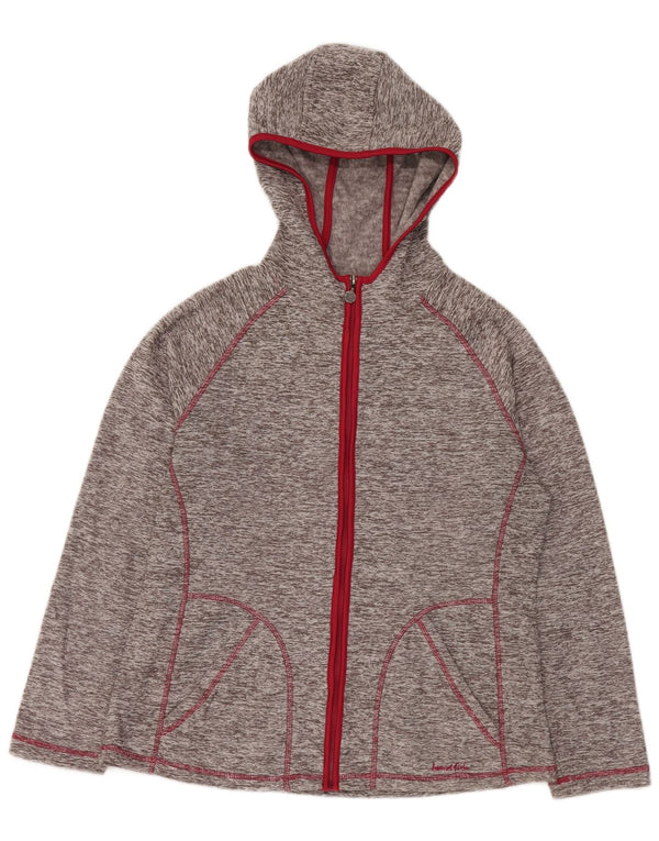 WEIRD FISH Γυναικείο πουλόβερ με κουκούλα με φερμουάρ UK 14 Large Grey Flecked Polyester