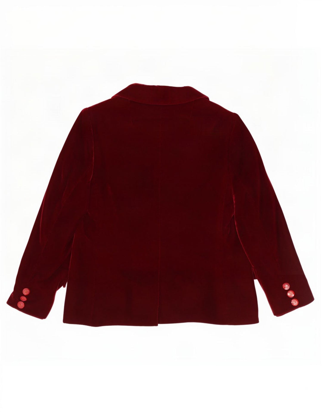 Vintage γυναικείο βελούδινο σακάκι με 3 κουμπιά UK 12 Medium Burgundy