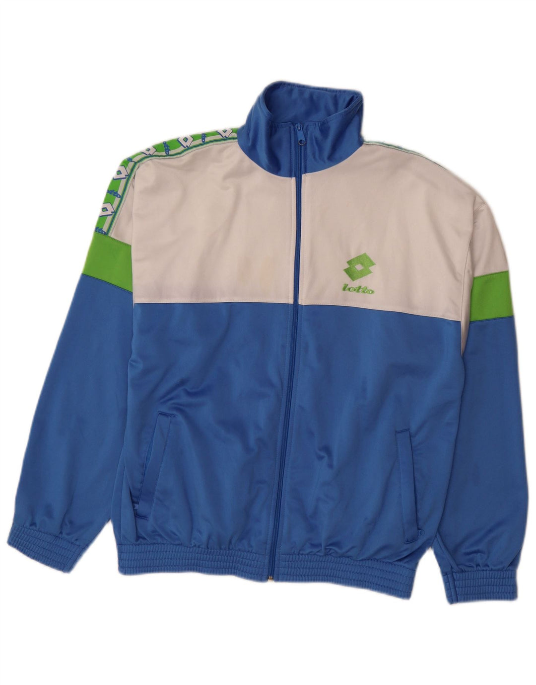 Ανδρική αθλητική φόρμα γραφικών LOTTO Top Jacket μεγάλο μπλε χρώμα