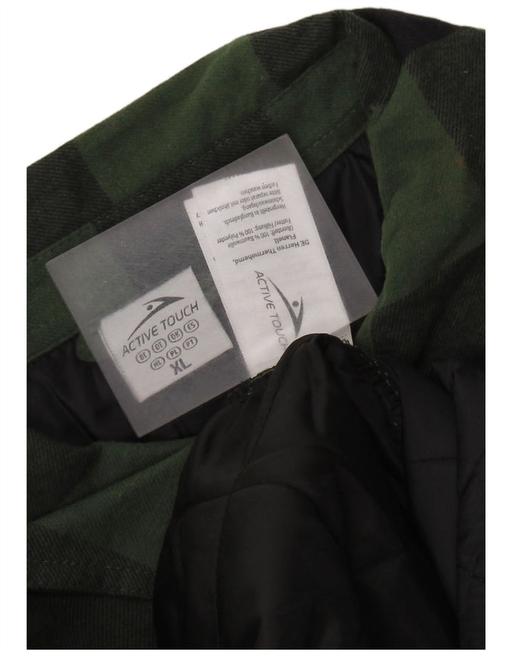 ACTIVE TOUCH Ανδρικό πουκάμισο φανέλας ξυλοκόπος XL Πράσινο βαμβακερό Gingham