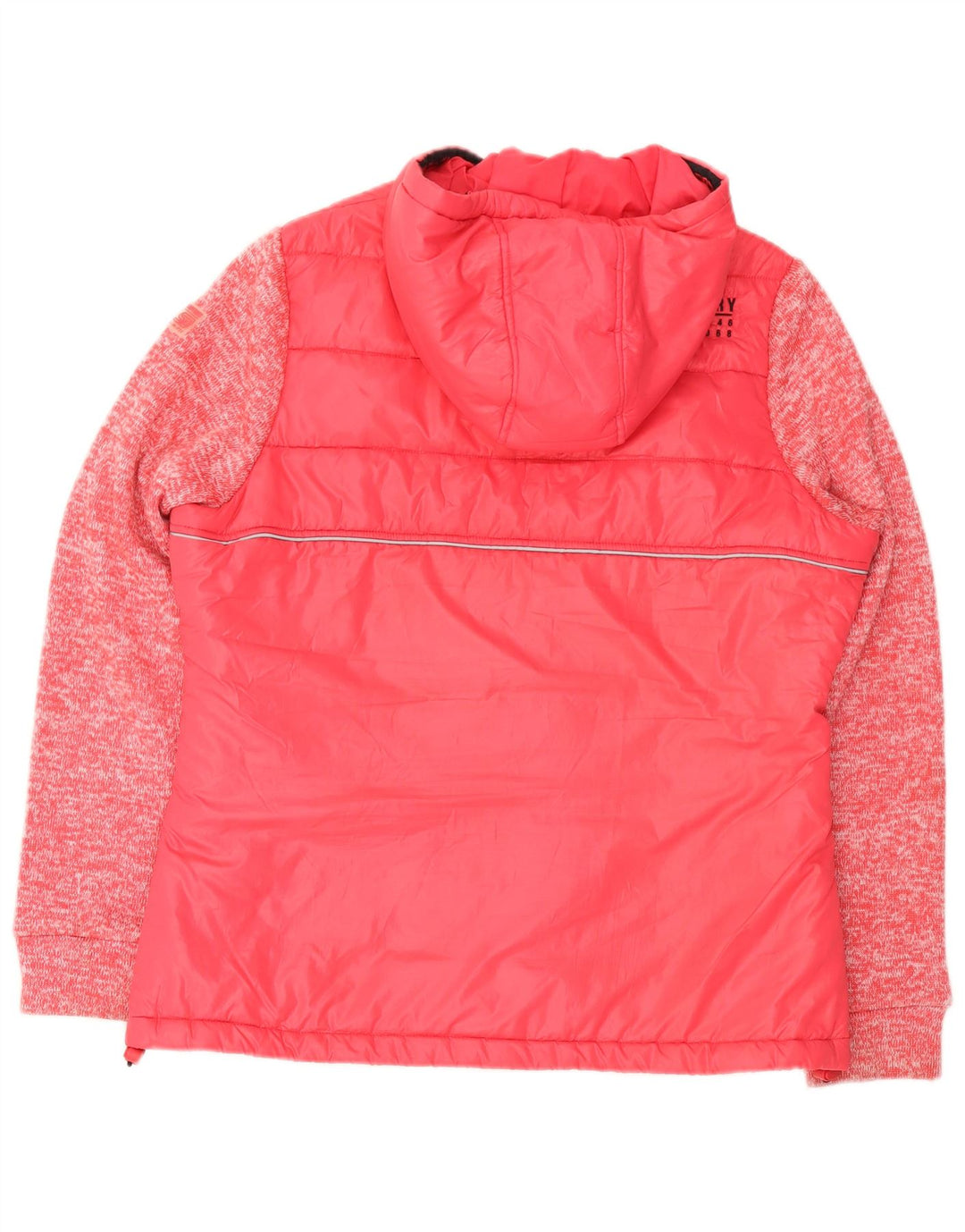 Superdry γυναικείο μπουφάν με κουκούλα UK 16 Μεγάλος πολυεστέρας με ροζ κουκκίδες