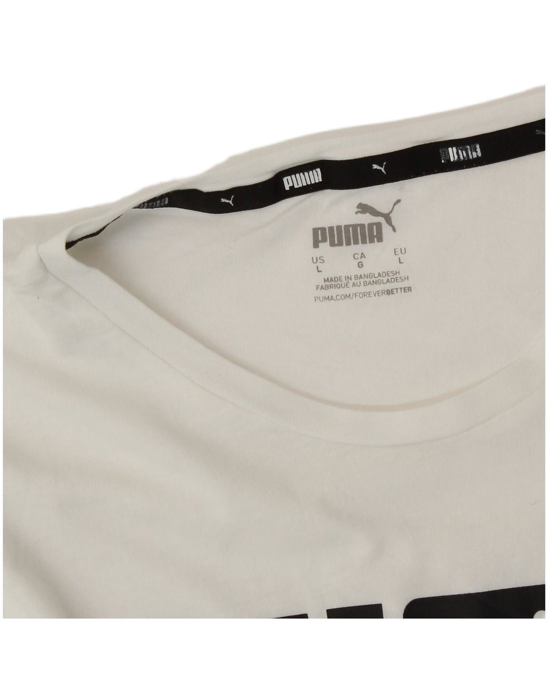 PUMA Womens Graphic T-Shirt Top UK 14 Large White