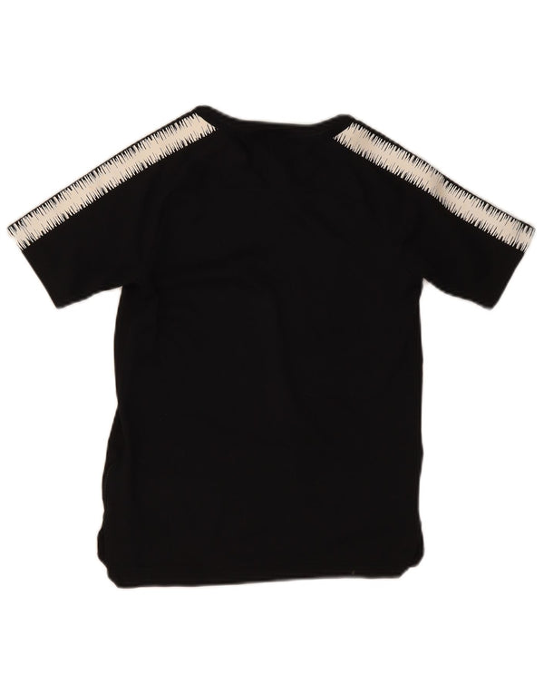 Nike Boys Dri Fit T-Shirt Top 8-9 Years Small  Black Colourblock Polyester